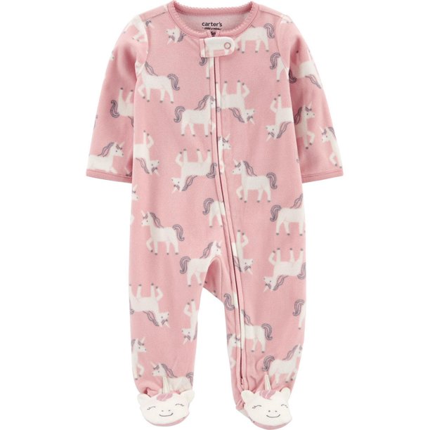 Play* Sleep On It, Two-Piece Pale Pink Unicorns Pyjamas - Size 4