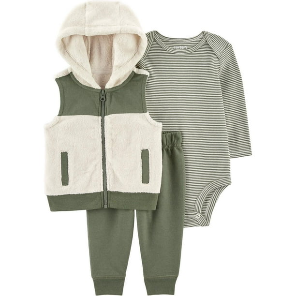 Carter's Child of Mine Infant Boys' Vest Set Brown Stripes Walmart.ca