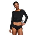 thumbnail image 1 of George Women's Long-Sleeve Side Tie Rashguard, 1 of 6