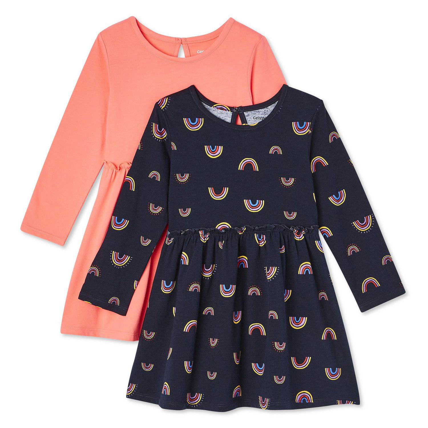 George Toddler Girls' Long Sleeve Jersey Dress 2-Pack