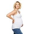 thumbnail image 2 of Paisley Sky Maternity Ruched Rib Racerback Tank, 2 of 6