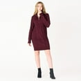 thumbnail image 2 of DV L/S Flat Collar cable knit sweater dress with zipper, 2 of 6