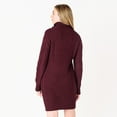 thumbnail image 3 of DV L/S Flat Collar cable knit sweater dress with zipper, 3 of 6