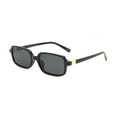 thumbnail image 1 of No Boundaries Women's Black Rectangle Sunglasses, 1 of 3