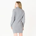 thumbnail image 3 of DV L/S Flat Collar cable knit sweater dress with zipper, 3 of 5