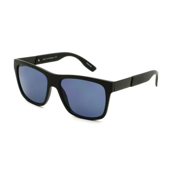 George Men's Polarized Black Square Sunglasses
