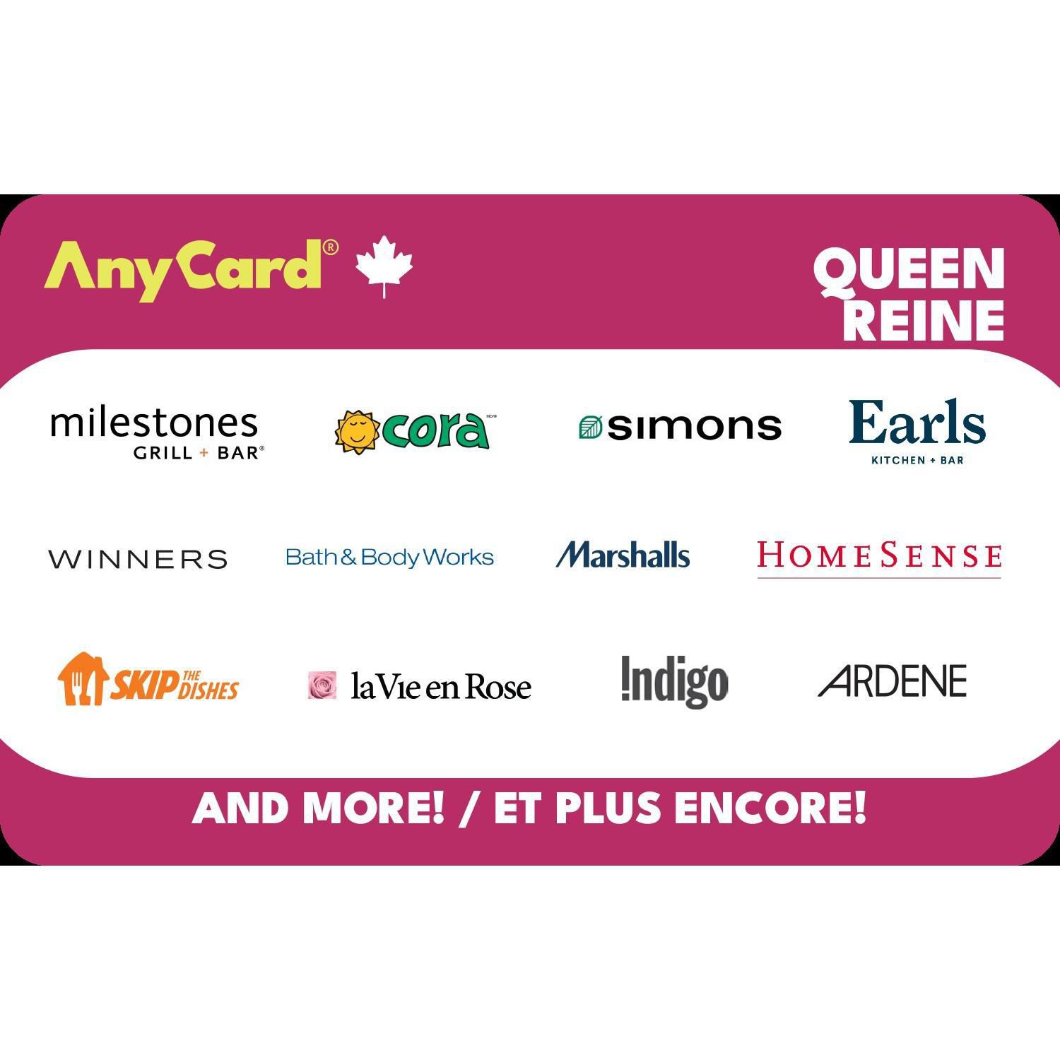 AnyCard Queen $25 eGift Card (Email Delivery)