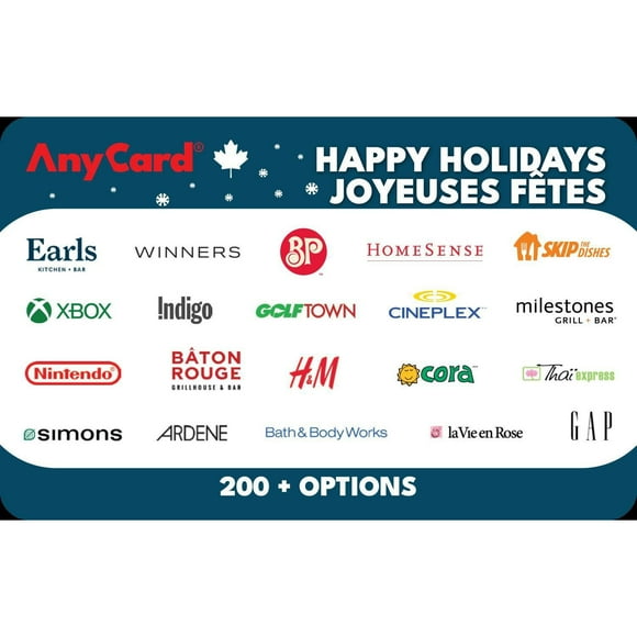 Canada AnyCard Holidays $50 eGift Card (Email Delivery)