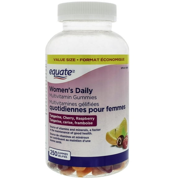Equate Women's Daily Multivitamin Gummies, 250 Gummies