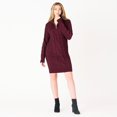 thumbnail image 2 of DV L/S Flat Collar cable knit sweater dress with zipper, 2 of 6