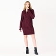 thumbnail image 2 of DV L/S Flat Collar cable knit sweater dress with zipper, 2 of 6