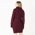thumbnail image 3 of DV L/S Flat Collar cable knit sweater dress with zipper, 3 of 6