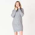 thumbnail image 1 of DV L/S Flat Collar cable knit sweater dress with zipper, 1 of 5