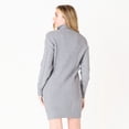 thumbnail image 3 of DV L/S Flat Collar cable knit sweater dress with zipper, 3 of 5