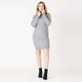 thumbnail image 2 of DV L/S Flat Collar cable knit sweater dress with zipper, 2 of 5