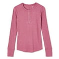 thumbnail image 1 of No Boundaries Women's Henley Tee, 1 of 1