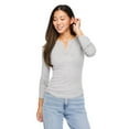 thumbnail image 1 of No Boundaries Women's Henley Tee, 1 of 6