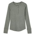 thumbnail image 1 of No Boundaries Women's Henley Tee, 1 of 1