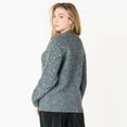 thumbnail image 3 of DV L/S embellished large fitted hem cable knit sweater, 3 of 3