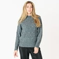thumbnail image 1 of DV L/S embellished large fitted hem cable knit sweater, 1 of 3