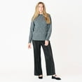thumbnail image 2 of DV L/S embellished large fitted hem cable knit sweater, 2 of 3