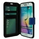 Étui portefeuille d'Exian pour Samsung S6 Edge - rayures bleues et vertes – image 3 sur 3