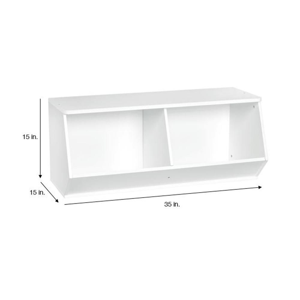 White ClosetMaid 1498 KidSpace 2-Tier Horizontal Storage Shelf