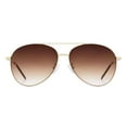 thumbnail image 2 of Time & Tru Women's Gold Aviator Sunglasses, 2 of 5