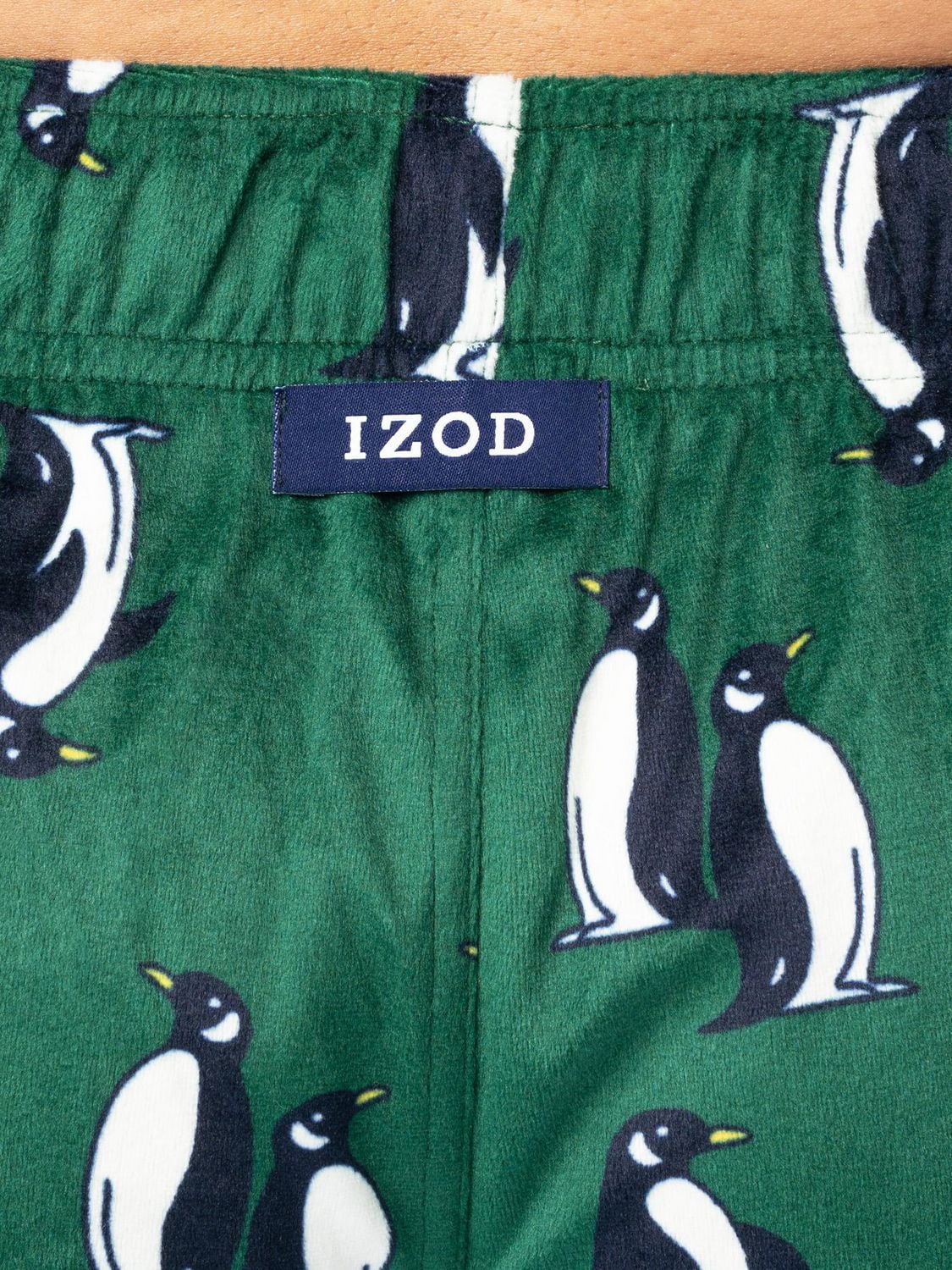 IZOD Men's Silky Fleece Sleep Pant, penguin print