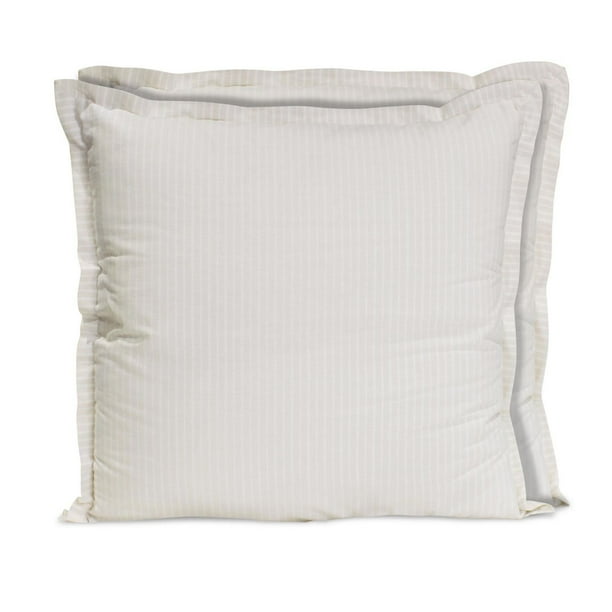 Hometrends 2 Pack Pinstripe Euro Pillow, 26" x 26" Striped Euro Pillow