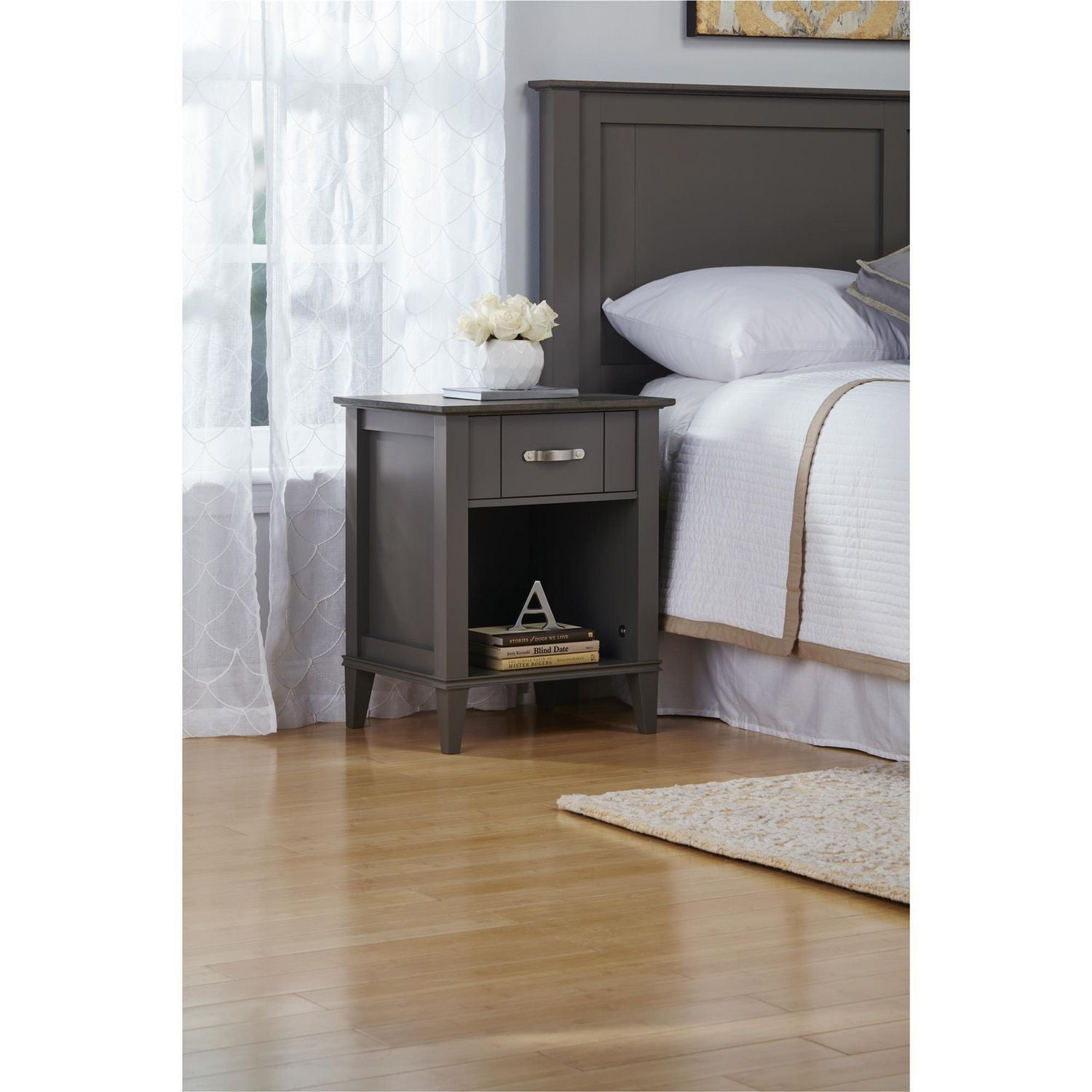 Quinn Nightstand, Graphite Gray Walmart Canada