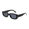 thumbnail image 1 of No Boundaries Women's Black Rectangle Sunglasses, 1 of 3