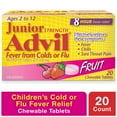 thumbnail image 1 of Comprimés À Croquer Advil Junior Fièvre Due Au Rhume Ou À La Grippe - Fruit (20), 1 of 6