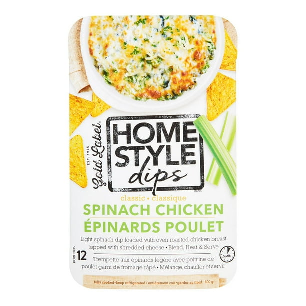 Gold Label Home Style Dips Classic Spinach Chicken Dip, 600 g Walmart.ca