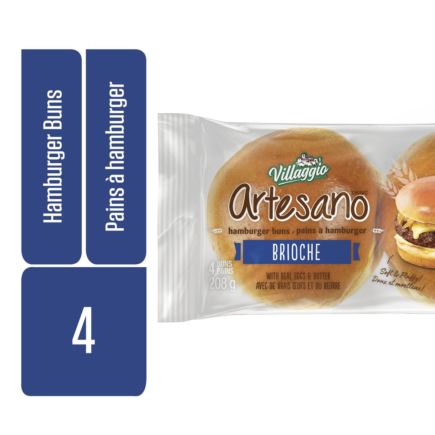 Villaggio® Artesano™ Brioche Hamburger Buns Walmart Canada