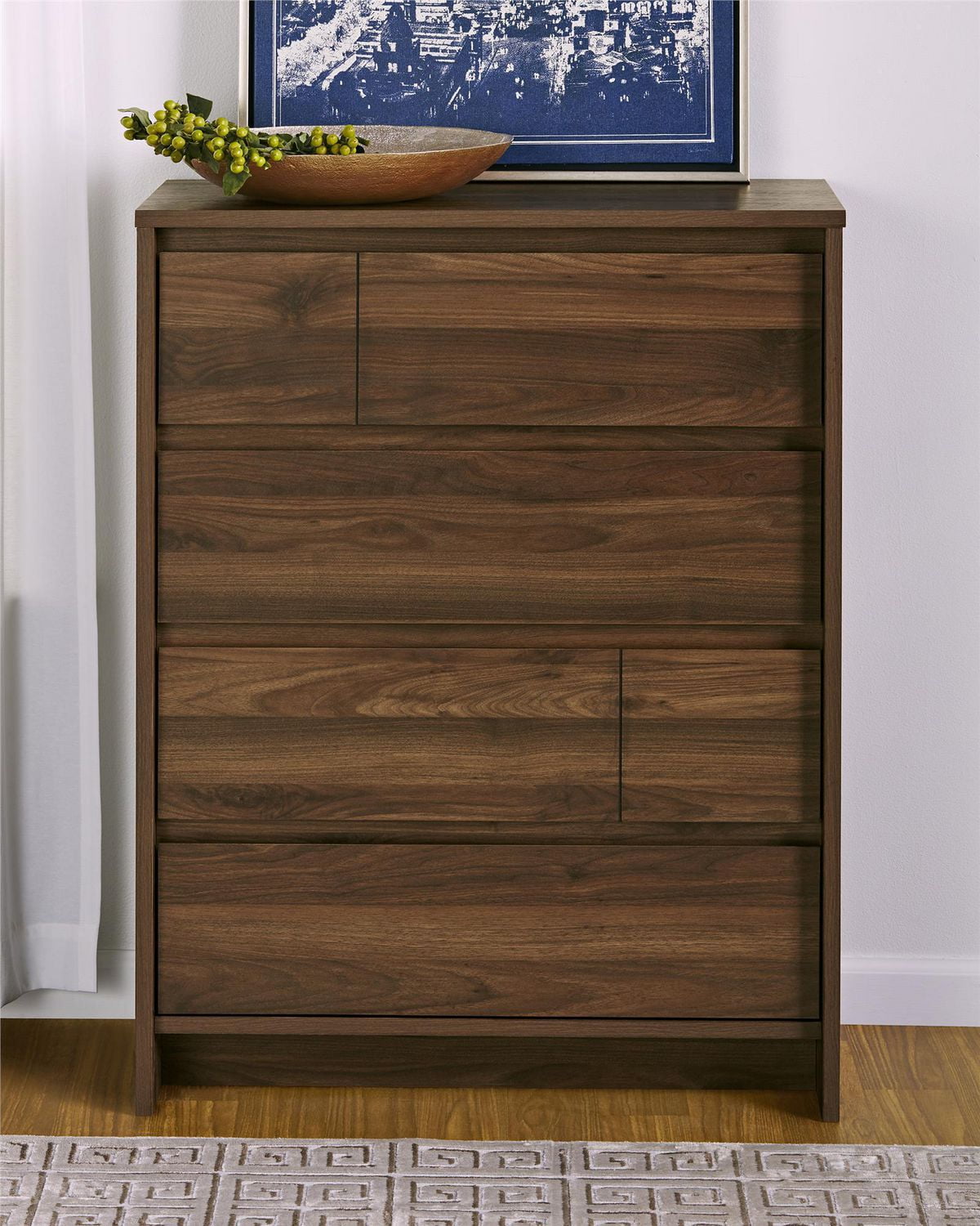Atlas 4 Drawer Dresser, Walnut Walmart Canada