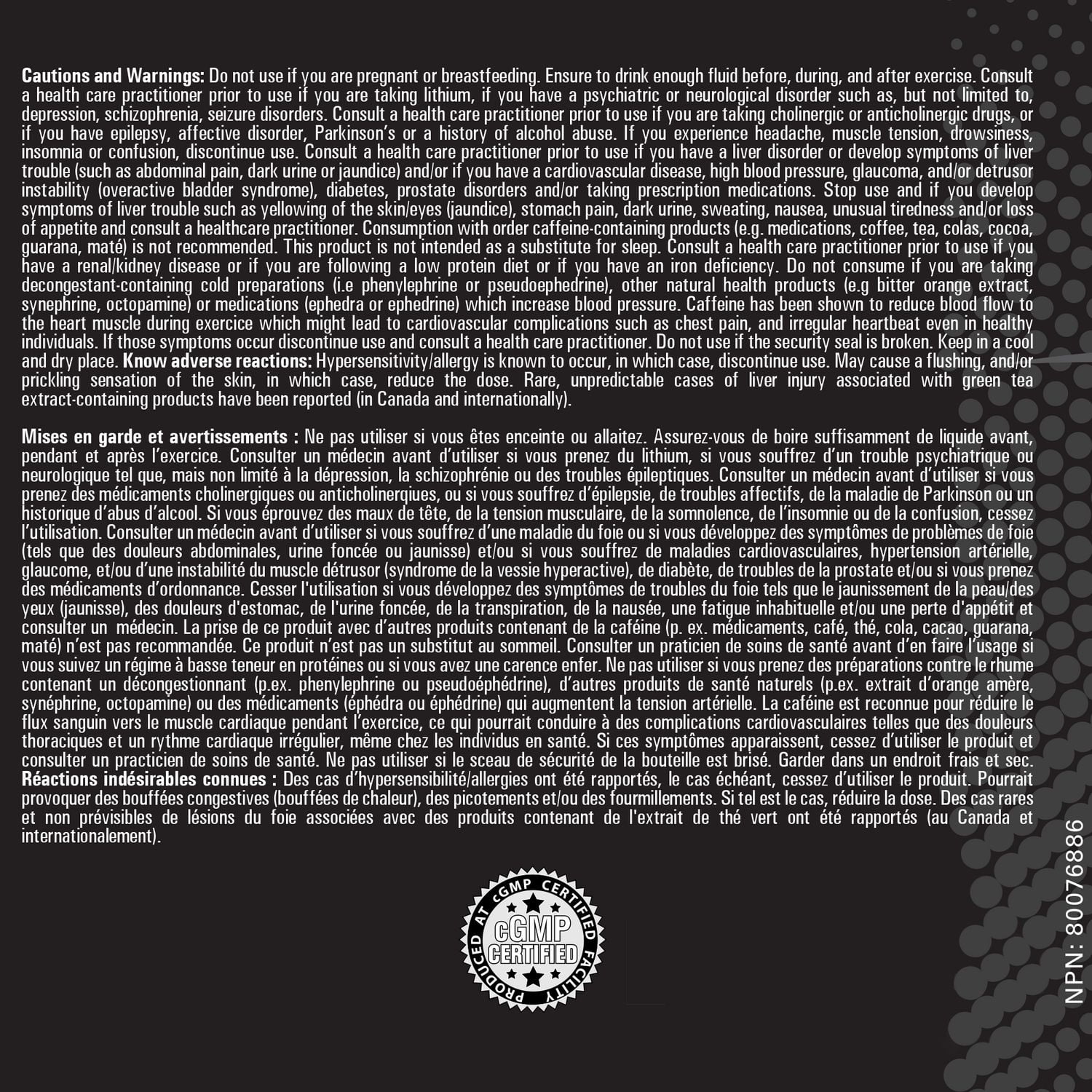 Revolution Nutrition TNT Blast pêches surettes pré-entraînement