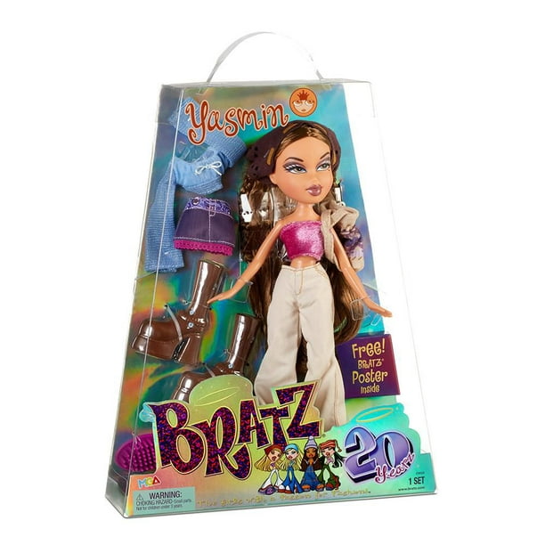  Bratz 20 Yearz Special Anniversary Edition Original Fashion  Doll Yasmin with Accessories and Holographic Poster, Collectible Doll