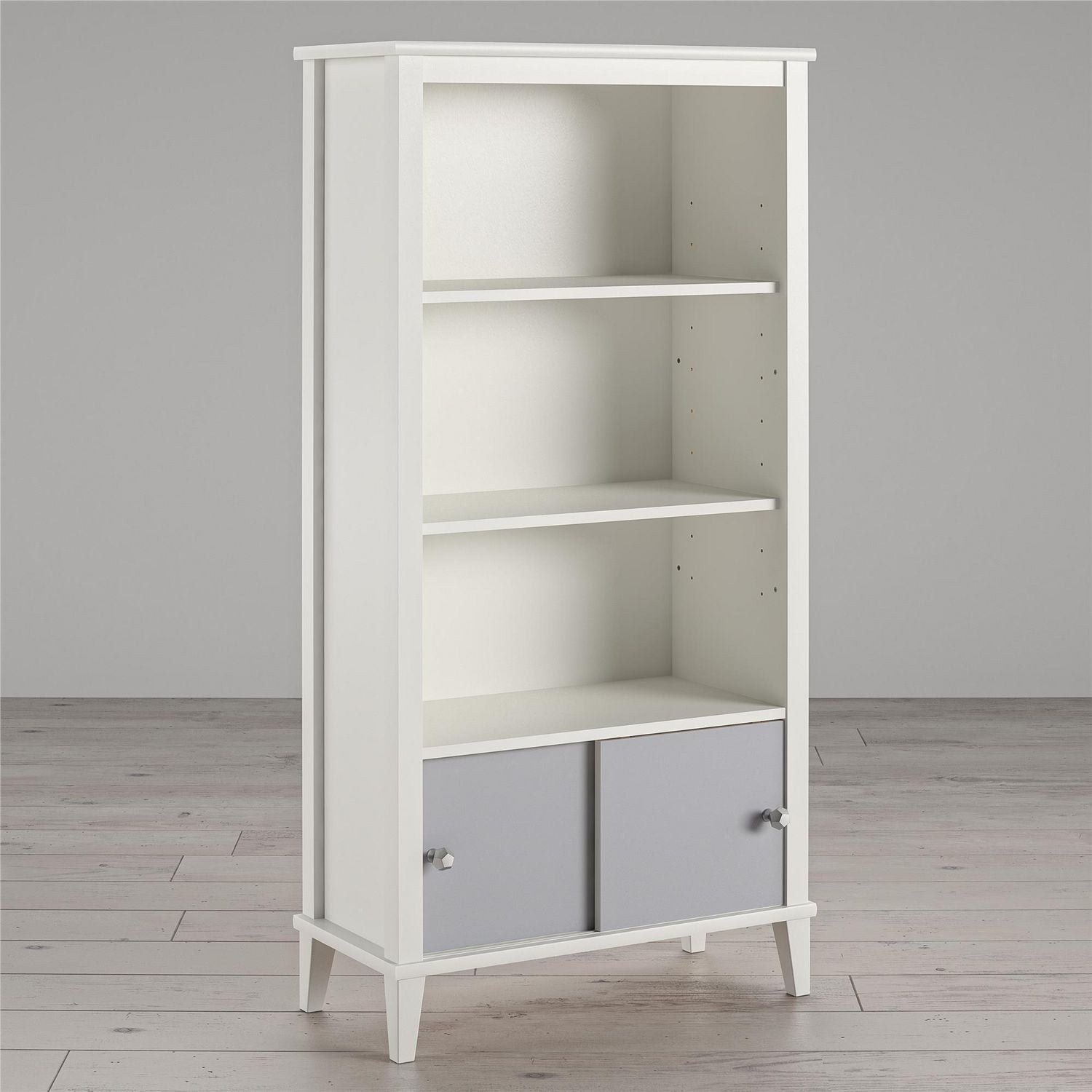Monarch Hill Poppy Kids White Bookcase Grey Doors Walmart Canada