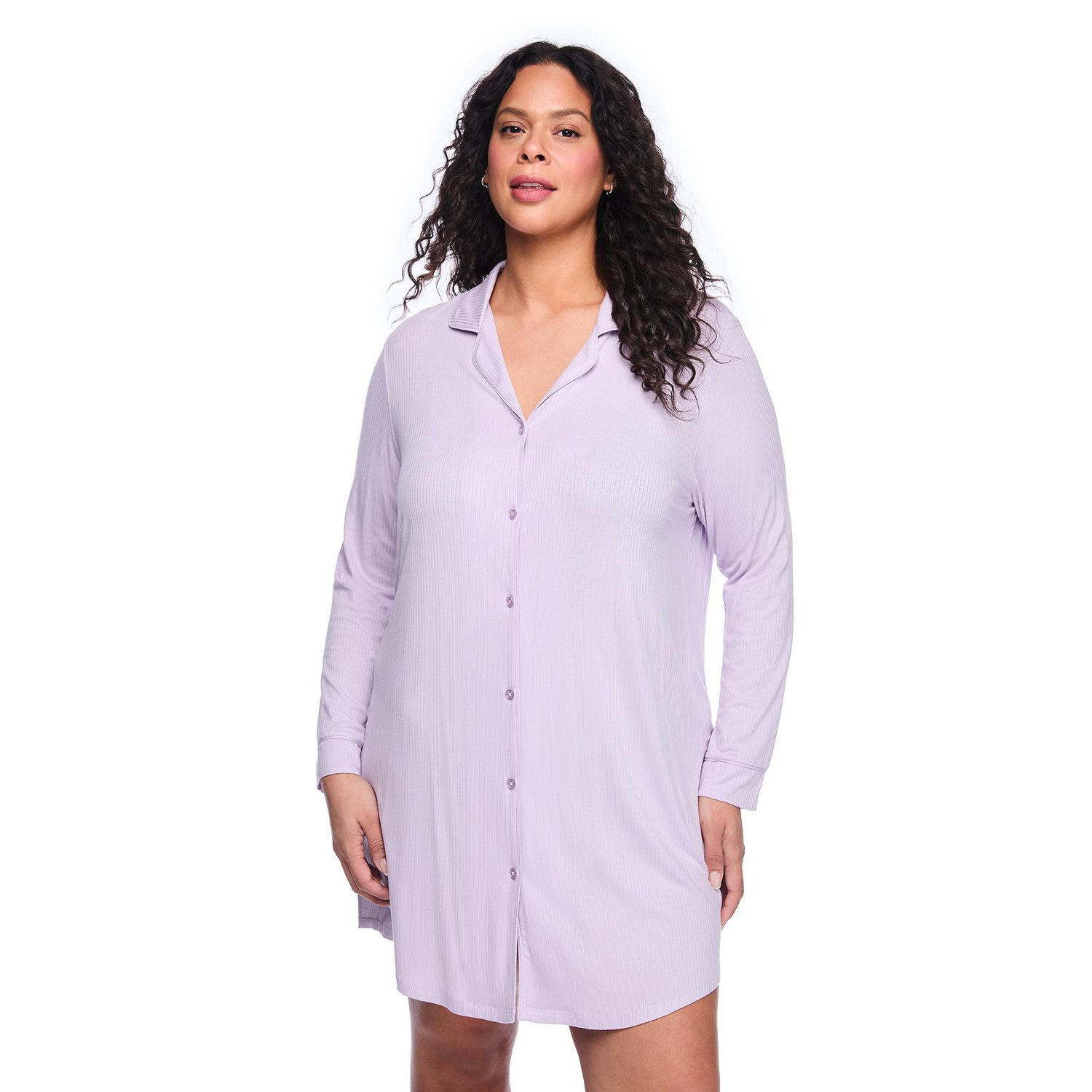 Chemise de nuit côtelée George Plus pour femmes