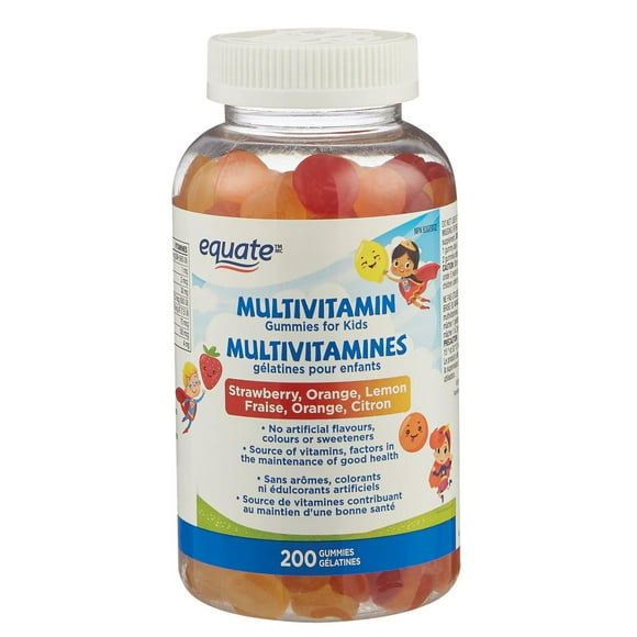 Equate Kids Multivitamin Gummies, 200 Gummies