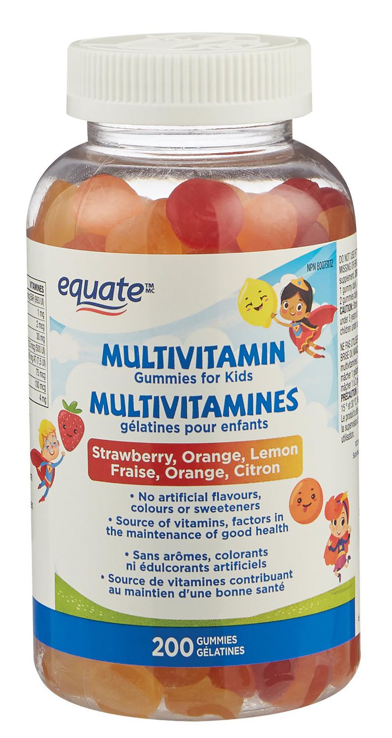 Multivitamines gélatines pour enfants Equate