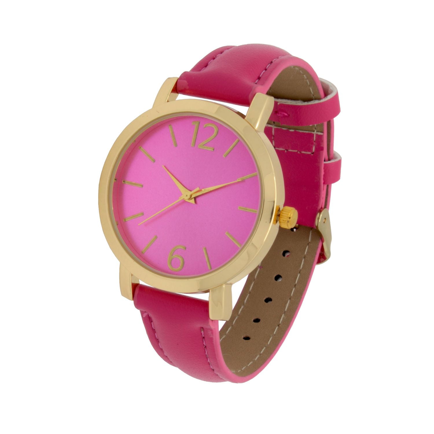 Montre avec bracelet rose et collier pour femme