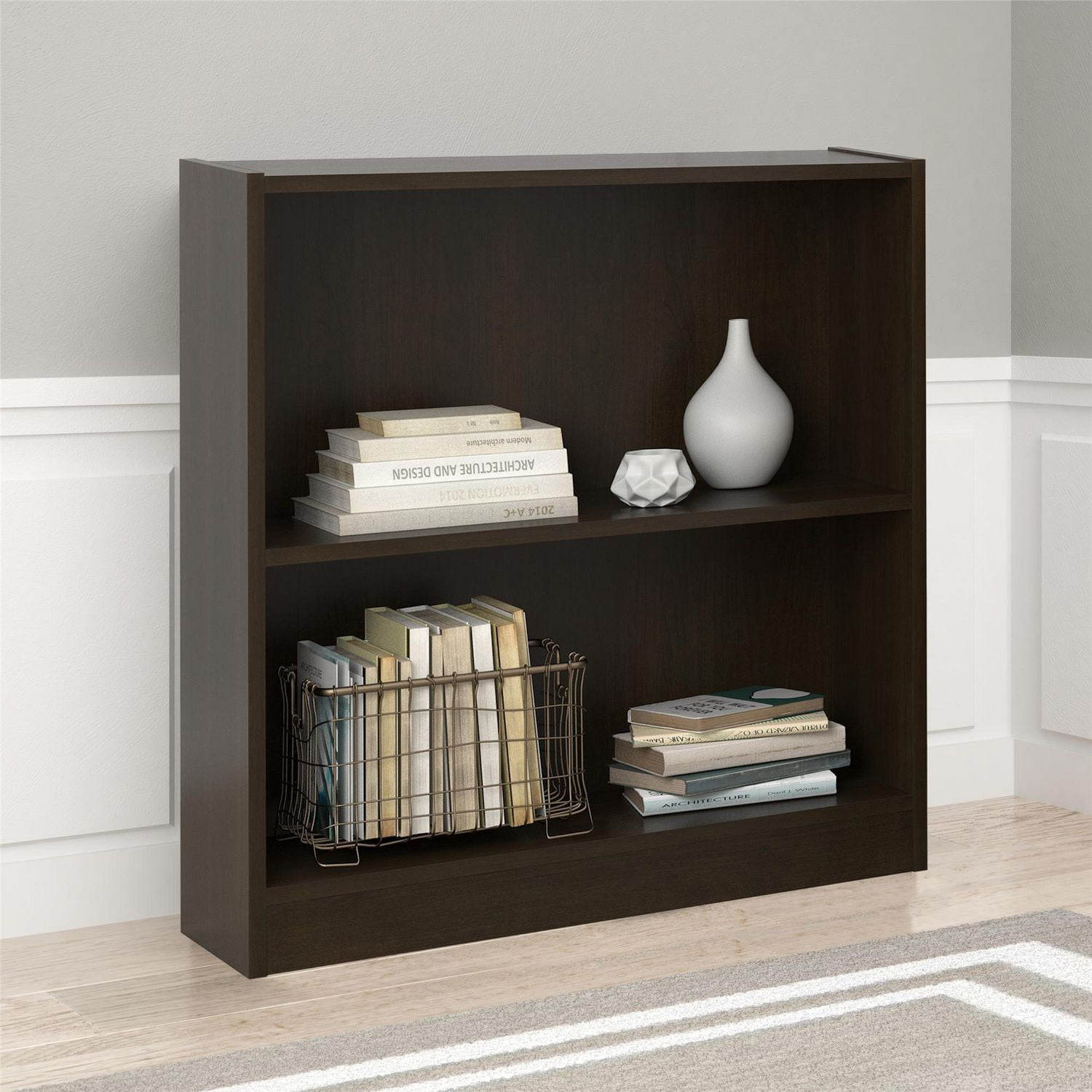 Hayden 2 Shelf Bookcase, Espresso Walmart Canada
