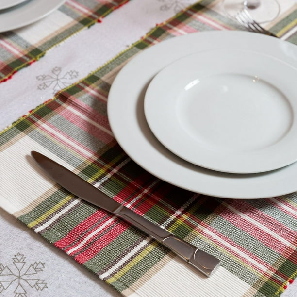 Chemin de table Stewart noir, chemin de table tartan plaid, tartan