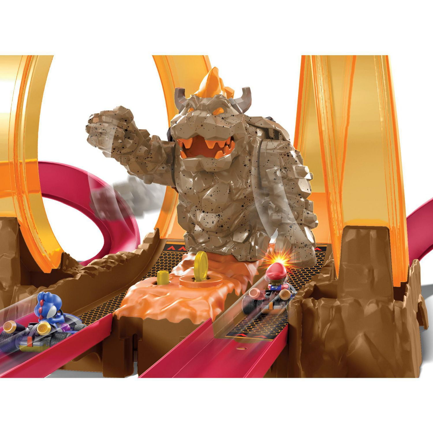 Hot wheels mario kart bowser's castle chaos sale