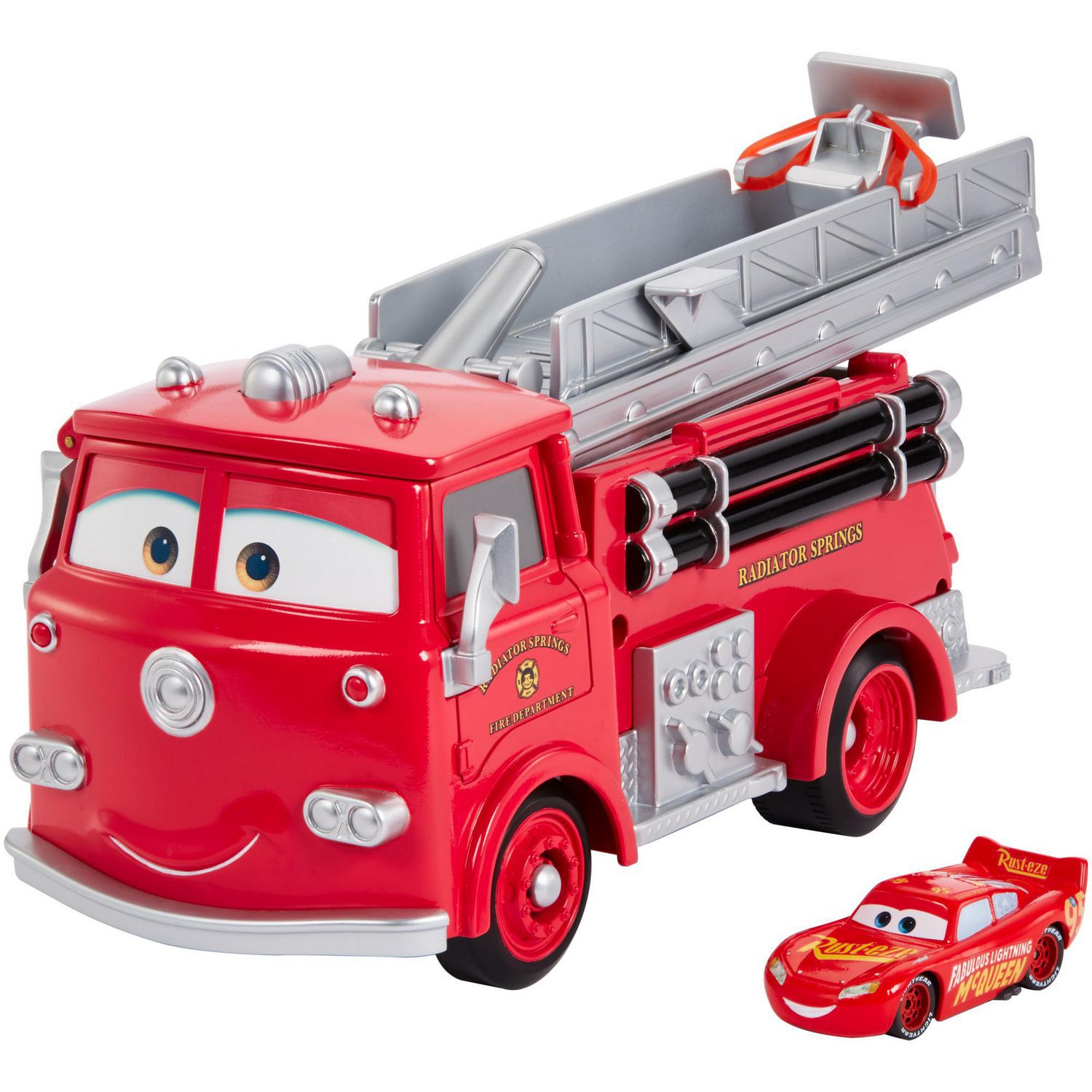 Disney Pixar Cars petite voiture Flash McQueen, rouge avec pneus de course,  jouet pour enfant, FLM20 : : Jouets