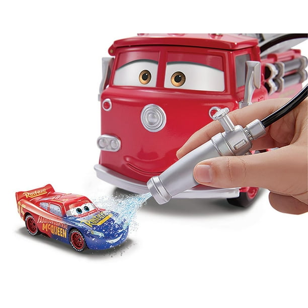 Red Color Changers Disney Pixar Cars avec véhicule Flash McQueen exclusif 