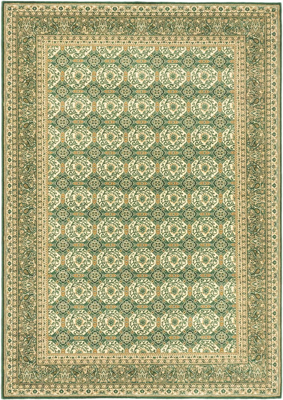 eCarpetGallery Royale Cream, Dark Green Wool Rug 5'7" X 8'0" Walmart