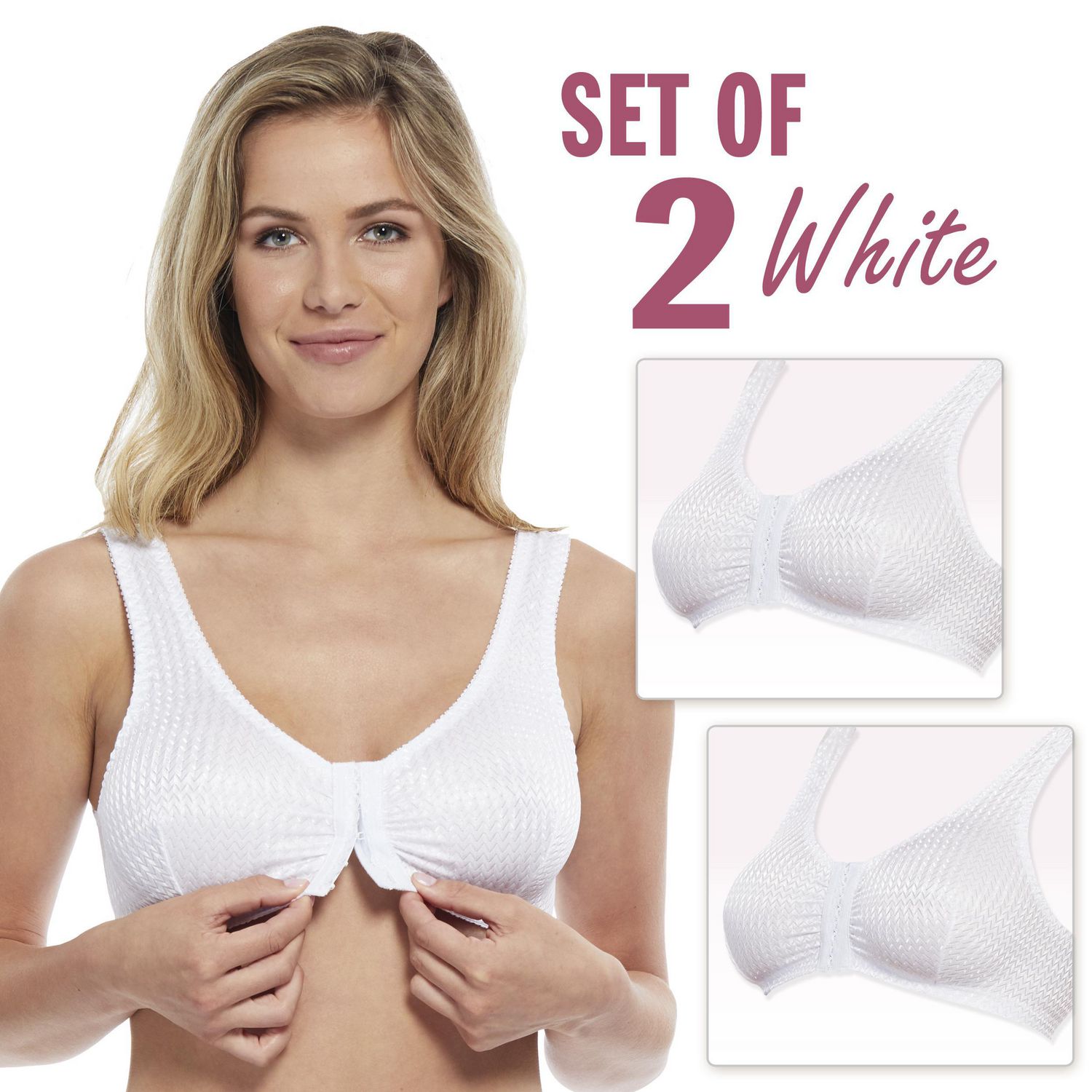 Carole Martin Front Closure Full Freedom Comfort Bra Set Of 2